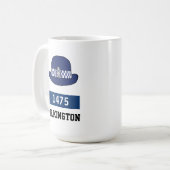英国警察WPC帽子 – 番号と名前の追加 コーヒーマグカップ (正面左)