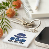 英国警察WPC帽子 – 番号と名前キーチェーンの追加 キーホルダー (正面右)