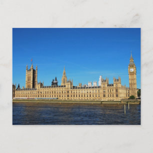 英国議会とビッグベンの家 ポストカード