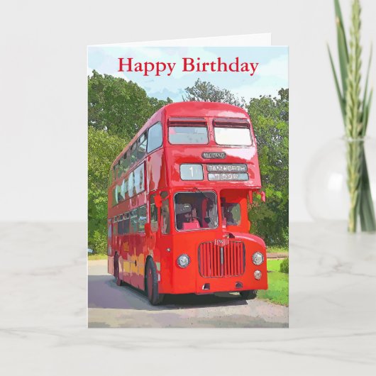 英国赤バス カード (正面)