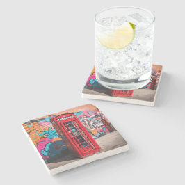 英国赤電話ボックス ストーンコースター