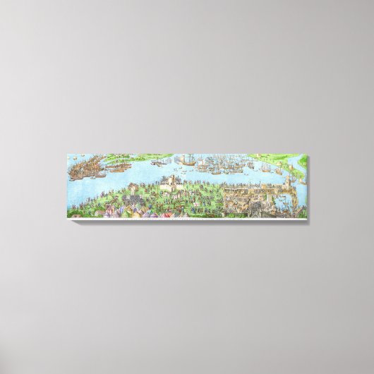 英国軍の陣地 キャンバスプリント (正面)