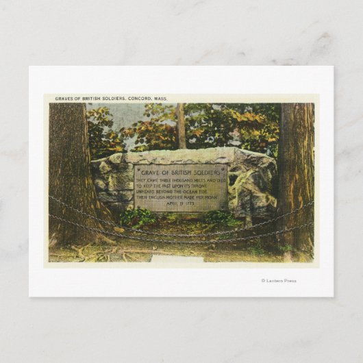 英国軍人の墓の眺め ポストカード (正面)