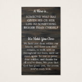 英国軍隊メモリアル落ちたソルジャー祈りの言葉 (裏面)