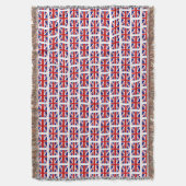 英国連合ジャック国旗のパターン投げ毛布 スローブランケット (正面縦)