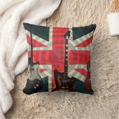 英国連合ジャック国旗のロック転がエレクティギター クッション (ブランケット)