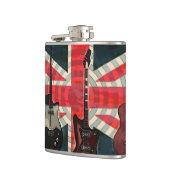 英国連合ジャック国旗のロック転がエレクティギター フラスク (左)