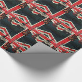 英国連合ジャック国旗のロック転がエレクティギター ラッピングペーパー (角)