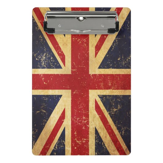 英国連合ジャック国旗のヴィンテージ ミニクリップボード (正面)