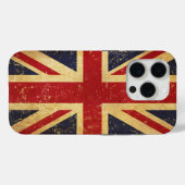 英国連合ジャック国旗のヴィンテージ Case-Mate iPhoneケース (裏面 (横))