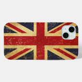 英国連合ジャック国旗のヴィンテージ Case-Mate iPhoneケース (裏面 (横))