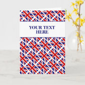 英国連合ジャック国旗の英語プライドの挨拶 カード (黄色い花)