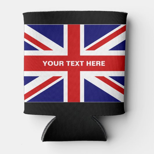 英国連合ジャック国旗はクーラー可能 |カスタマイズ 缶クーラー (正面)