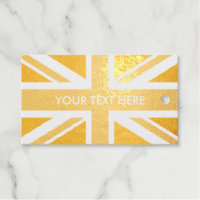 英国連合ジャック国旗カスタム金ゴールドフォイルギフトラベル