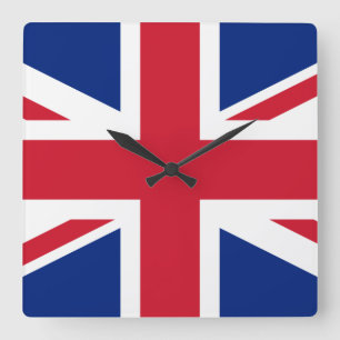 英国連合ジャック国旗 スクエア壁時計