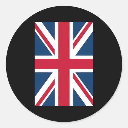 英国連合ジャック国旗 ラウンドシール (正面)
