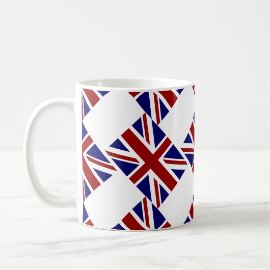 英国連合ジャック国旗(対角線) コーヒーマグカップ (左)