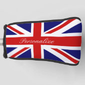 英国連合ジャック旗ゴルフヘッドのパターカバー ゴルフヘッドカバー (正面)