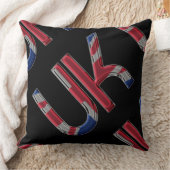英国連合ジャック英国国旗のタイポグラフィイニシャル クッション (ブランケット)