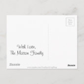 英国連合ジャック英国国旗のタイポグラフィ エレガント ポストカード (裏面)