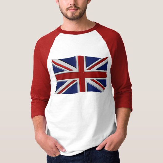 英国連合ジャック英国国旗の愛国心のシャツ Tシャツ (正面)