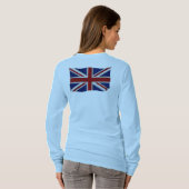 英国連合ジャック英国国旗の愛国心のシャツ Tシャツ (裏面フル)
