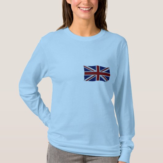 英国連合ジャック英国国旗の愛国心のシャツ Tシャツ (正面)