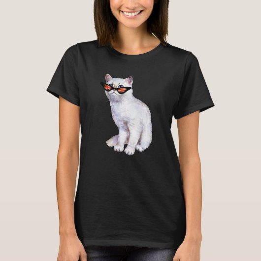 英国連合ジャック英国国旗England Silver Cat Sung Tシャツ (正面)