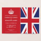 英国連合ジャック英結婚国のテーマ 箔カード (内部)