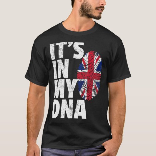 英国連合ジャック・イングランド国旗それは私のDnaのクリスマスにある Tシャツ (正面)