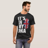 英国連合ジャック・イングランド国旗それは私のDnaのクリスマスにある Tシャツ (正面フル)