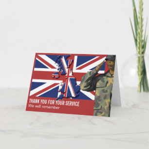 英国連合ジャックREMEMBRANCE DAY軍隊 カード