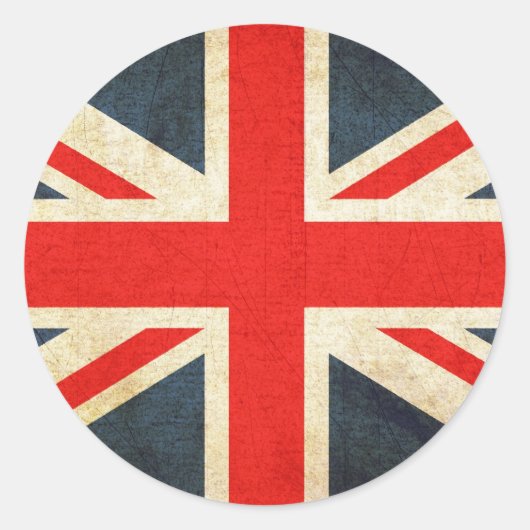 英国連合国旗 ラウンドシール (正面)