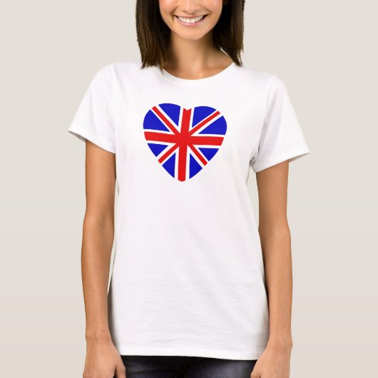 英国連邦ジャックハート形の国旗。 Tシャツ (正面)