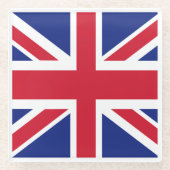 英国連邦ジャック国旗 ガラスコースター (正面)