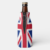 英国連邦ジャック英国パーソナライズされた国旗 ボトルクーラー (ボトル裏面)
