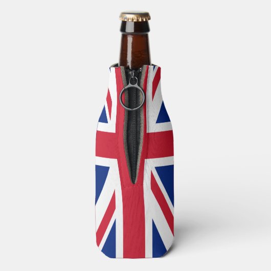 英国連邦ジャック英国パーソナライズされた国旗 ボトルクーラー (ボトル裏面)
