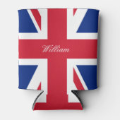 英国連邦ジャック英国パーソナライズされた国旗 缶クーラー (正面)