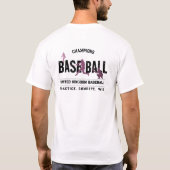 英国野球チャンピオン デザイン Tシャツ (裏面)