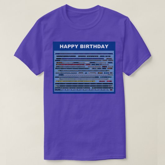 英国鉄道の誕生日カード Tシャツ (デザイン正面)