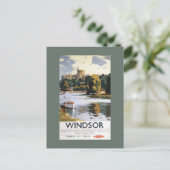 英国鉄道ウィンザーキャッスルテムズのポスター ポストカード (スタンド正面)