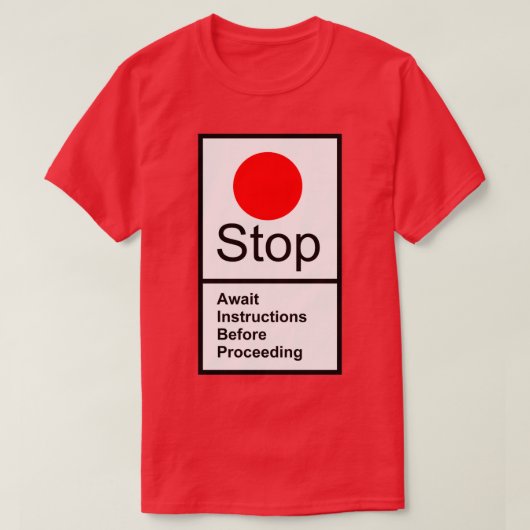 英国鉄道ストップ標識 Tシャツ (デザイン正面)