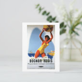 英国鉄道女子ビーチボールのポスター ポストカード (スタンド正面)