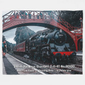 英国鉄道2-6-4T No.80136 – 名前の追加 フリースブランケット (正面(横))