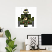 英国陸軍兵士と戦車のポスター ポスター (ホームオフィス)