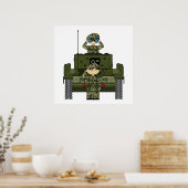 英国陸軍兵士と戦車のポスター ポスター (キッチン)