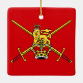 英国陸軍国旗（非cerimonial） セラミックオーナメント (裏面)
