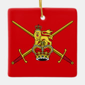 英国陸軍国旗（非cerimonial） セラミックオーナメント (正面)