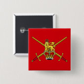英国陸軍国旗（非cerimonial） 缶バッジ (正面&裏面)