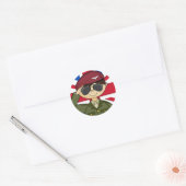 英国陸軍将校ステッカー ラウンドシール (封筒)